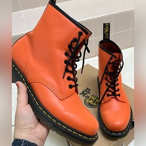 Dr. Martens 1460 Smooth Leather Lace Up Boots - Rare Orange